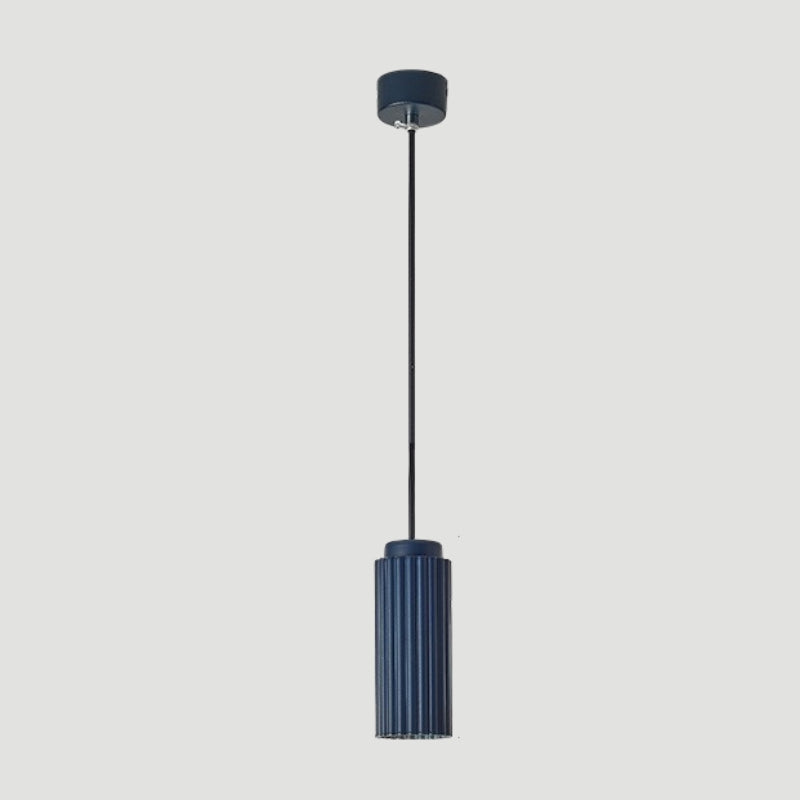 Pendant Light Fluted Cylinder for Kitchen Island | Hardwired