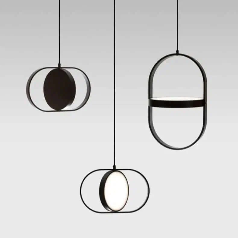 Pendant Light LED with Black Ring Frame | Modern