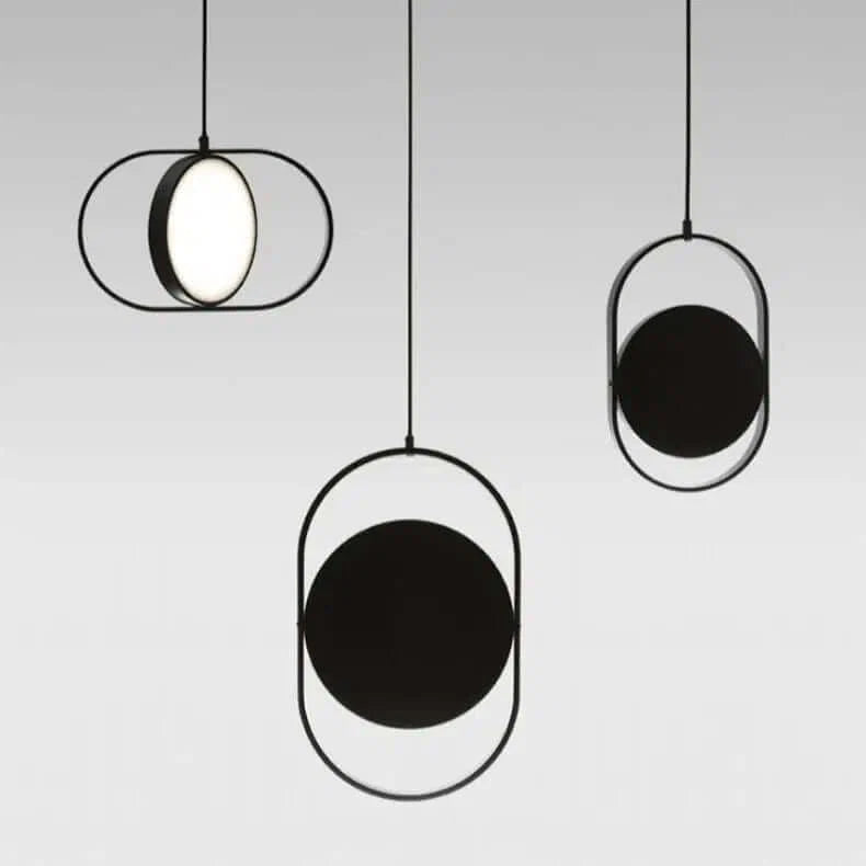 Pendant Light LED with Black Ring Frame | Modern