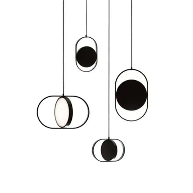 Pendant Light LED with Black Ring Frame | Modern
