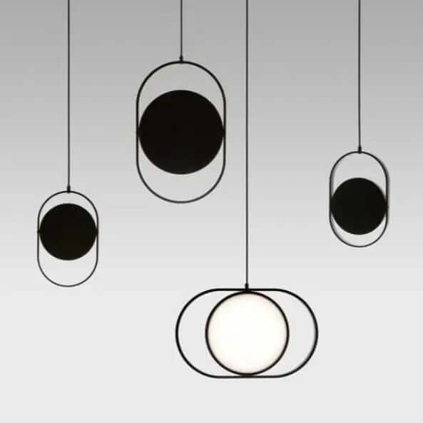 Pendant Light LED with Black Ring Frame | Modern