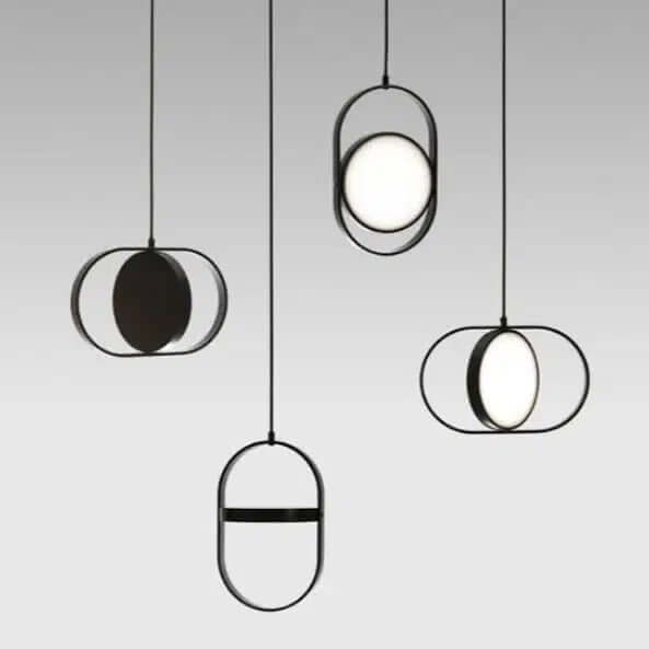 Pendant Light LED with Black Ring Frame | Modern