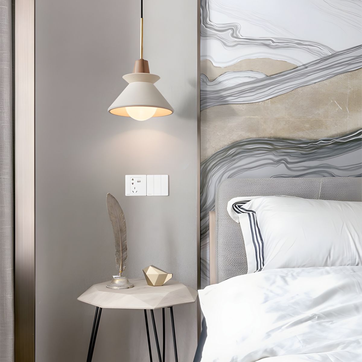 Pendant Light with Cone Shade | Living Room