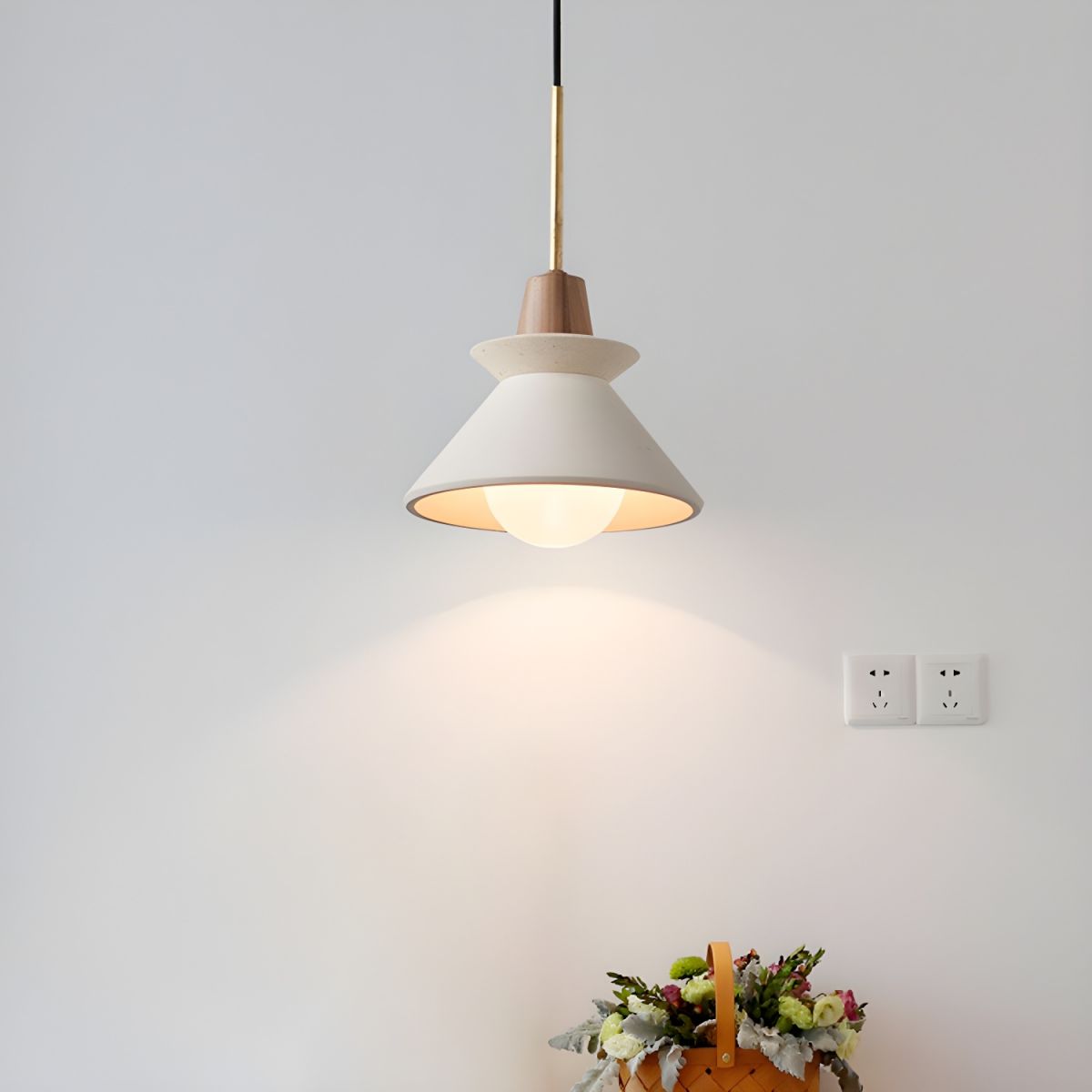 Pendant Light with Cone Shade | Living Room