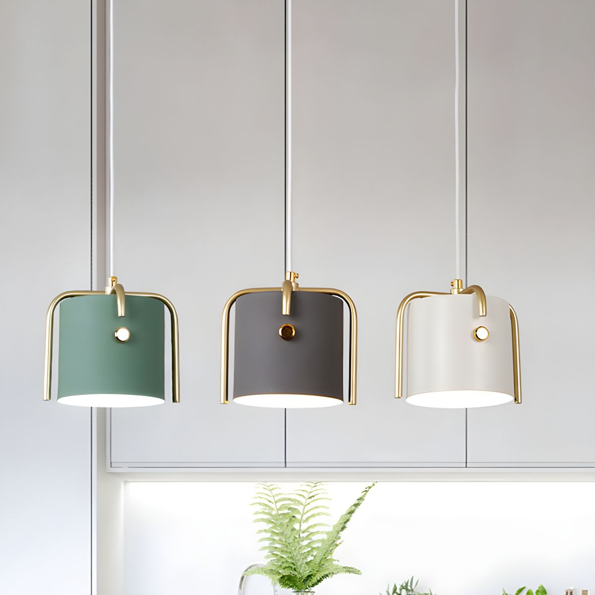 Pendant Light with Drum Shade | Hanging