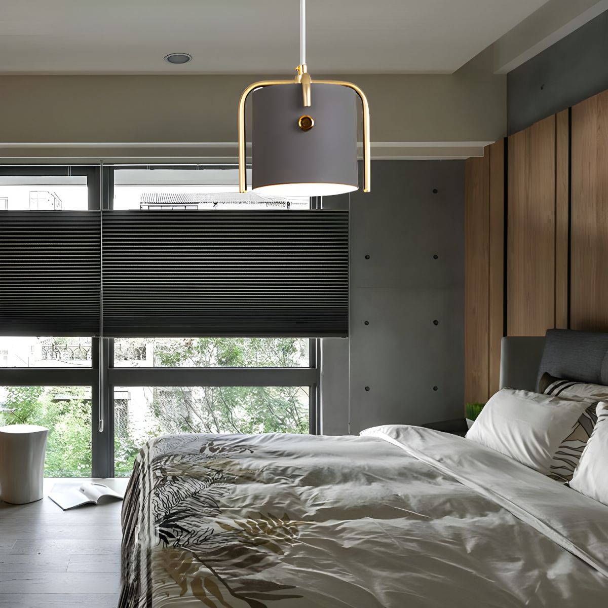 Pendant Light with Drum Shade | Hanging