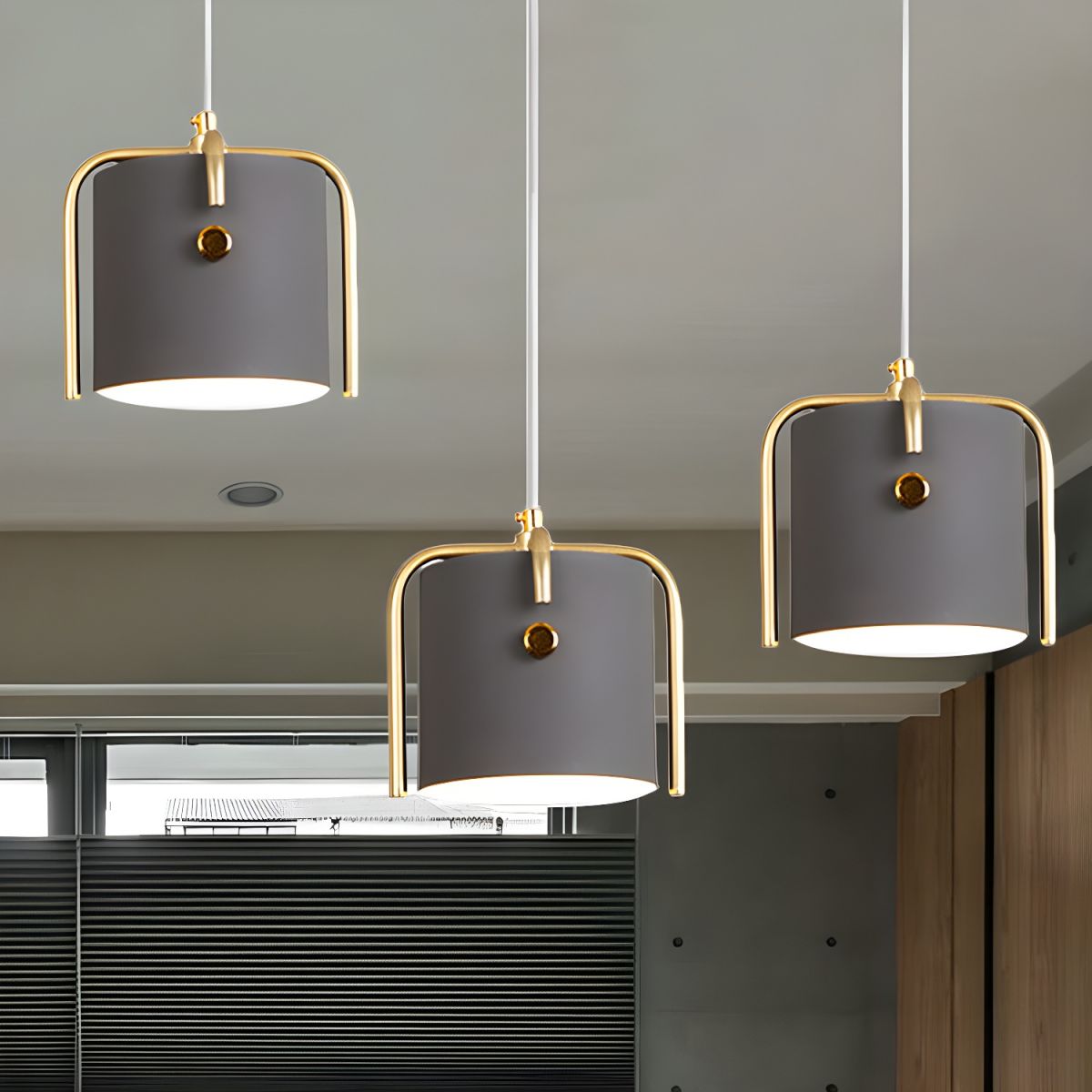 Pendant Light with Drum Shade | Hanging