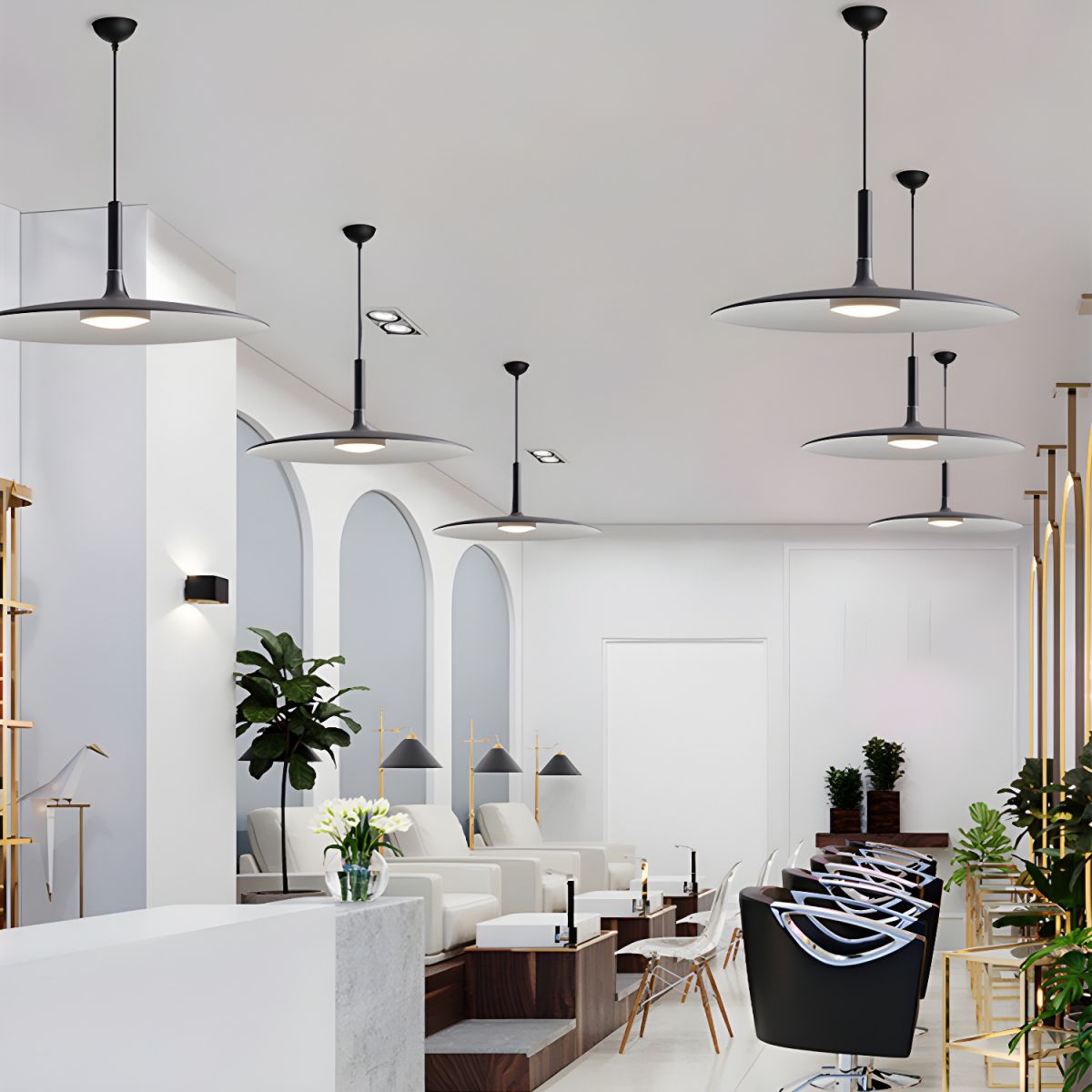 Pendant Light with Flat Disc Shade | Dining & Kitchen