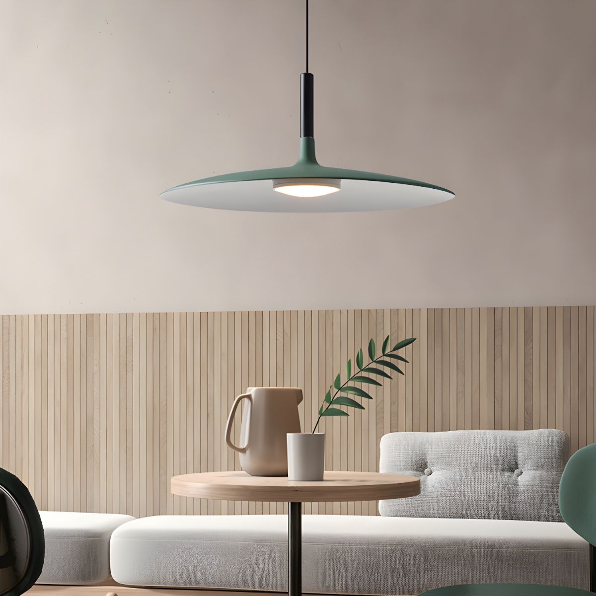 Pendant Light with Flat Disc Shade | Dining & Kitchen