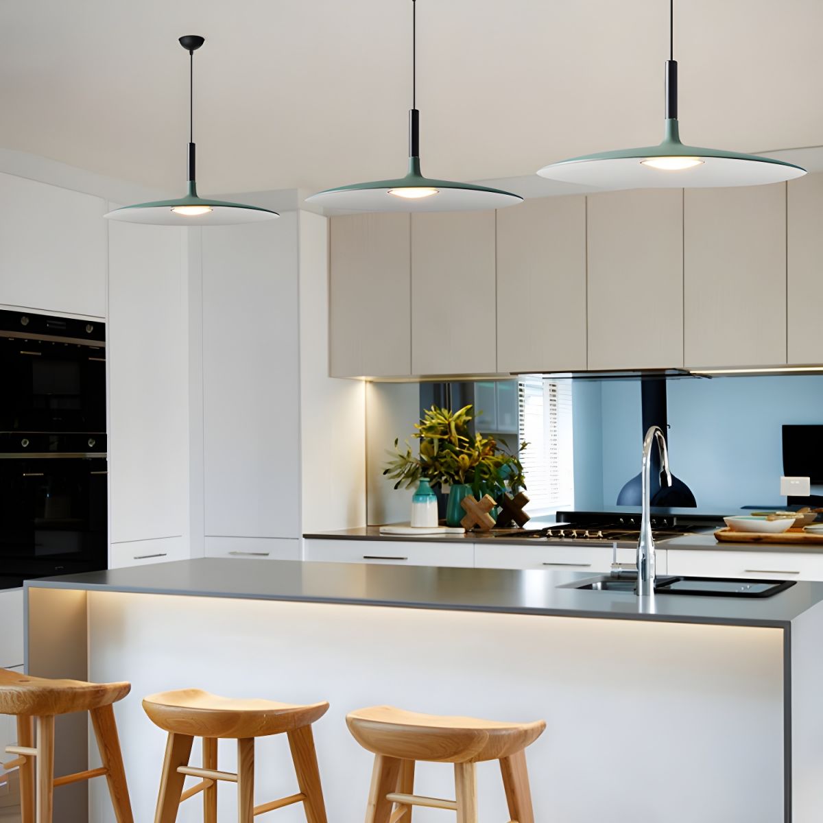 Pendant Light with Flat Disc Shade | Dining & Kitchen