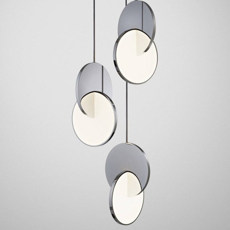 Pendant Light with Overlapping Disc | Bedside & Living Room