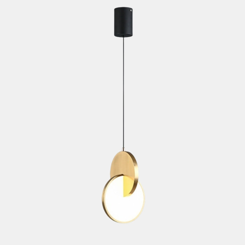 Pendant Light with Overlapping Disc | Bedside & Living Room