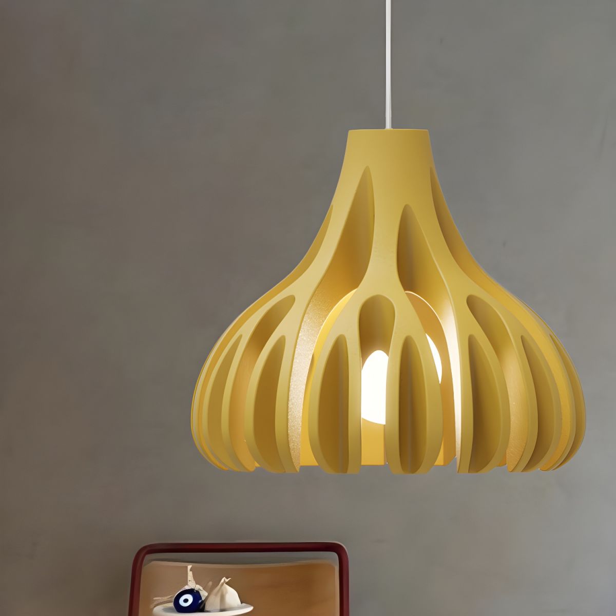 Pendant Light with Ribbed Petal Shade | Living Room & Kitchen