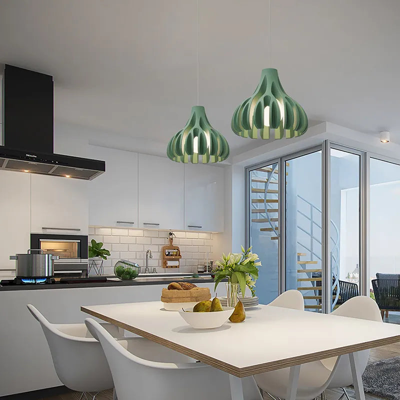 Pendant Light with Ribbed Petal Shade | Living Room & Kitchen
