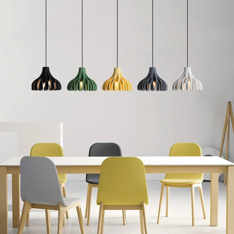 Pendant Light with Ribbed Petal Shade | Living Room & Kitchen