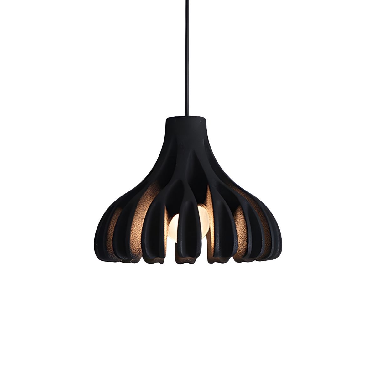 Pendant Light with Ribbed Petal Shade | Living Room & Kitchen