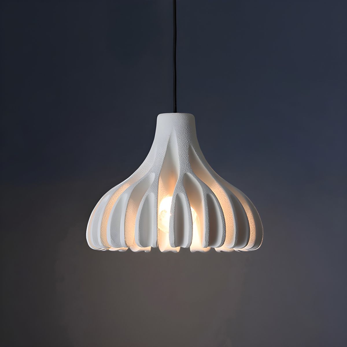 Pendant Light with Ribbed Petal Shade | Living Room & Kitchen