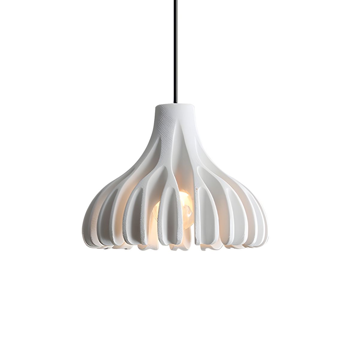 Pendant Light with Ribbed Petal Shade | Living Room & Kitchen