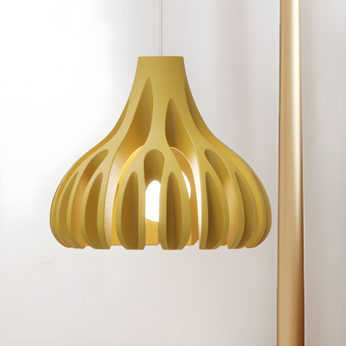Pendant Light with Ribbed Petal Shade | Living Room & Kitchen
