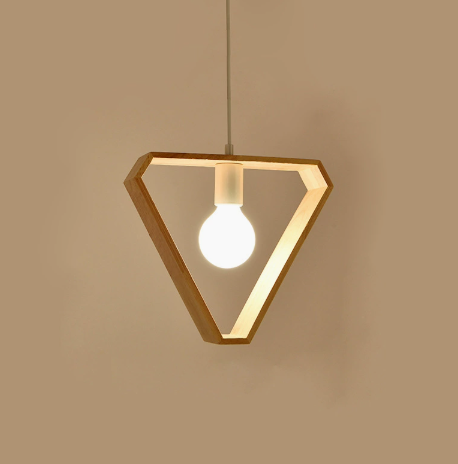 Pendant Light Wooden Geometric Frame | Living Room