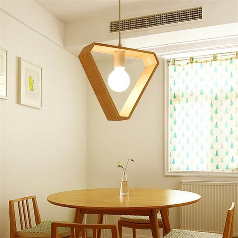 Pendant Light Wooden Geometric Frame | Living Room