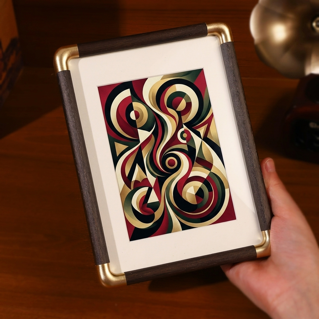 Photo Frame with Brass-Tone Corners | Tabletop