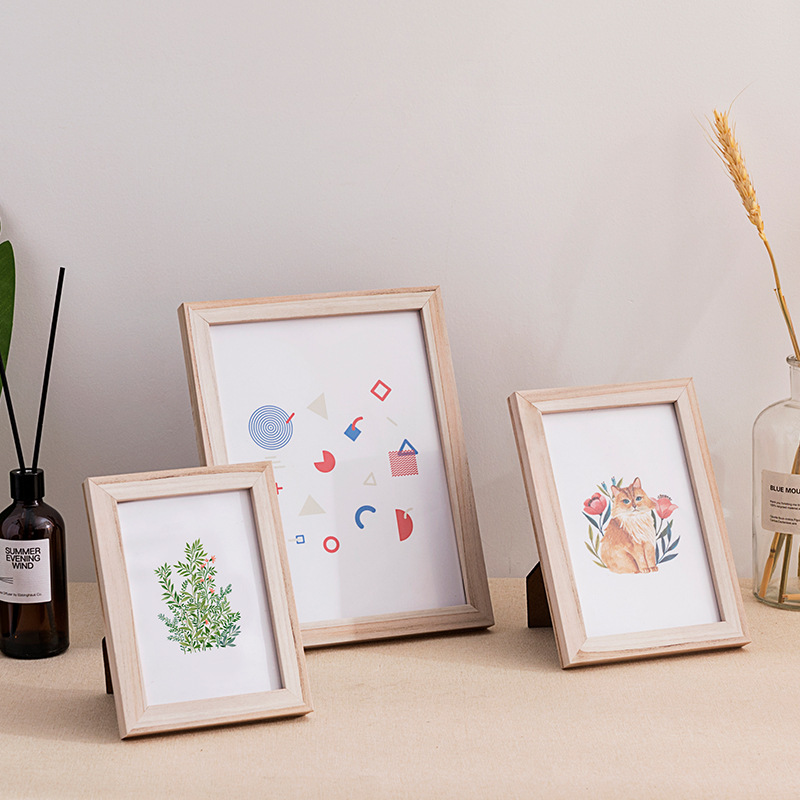 Photo Frame Wood Design with Stand for Tabletop | Decoration