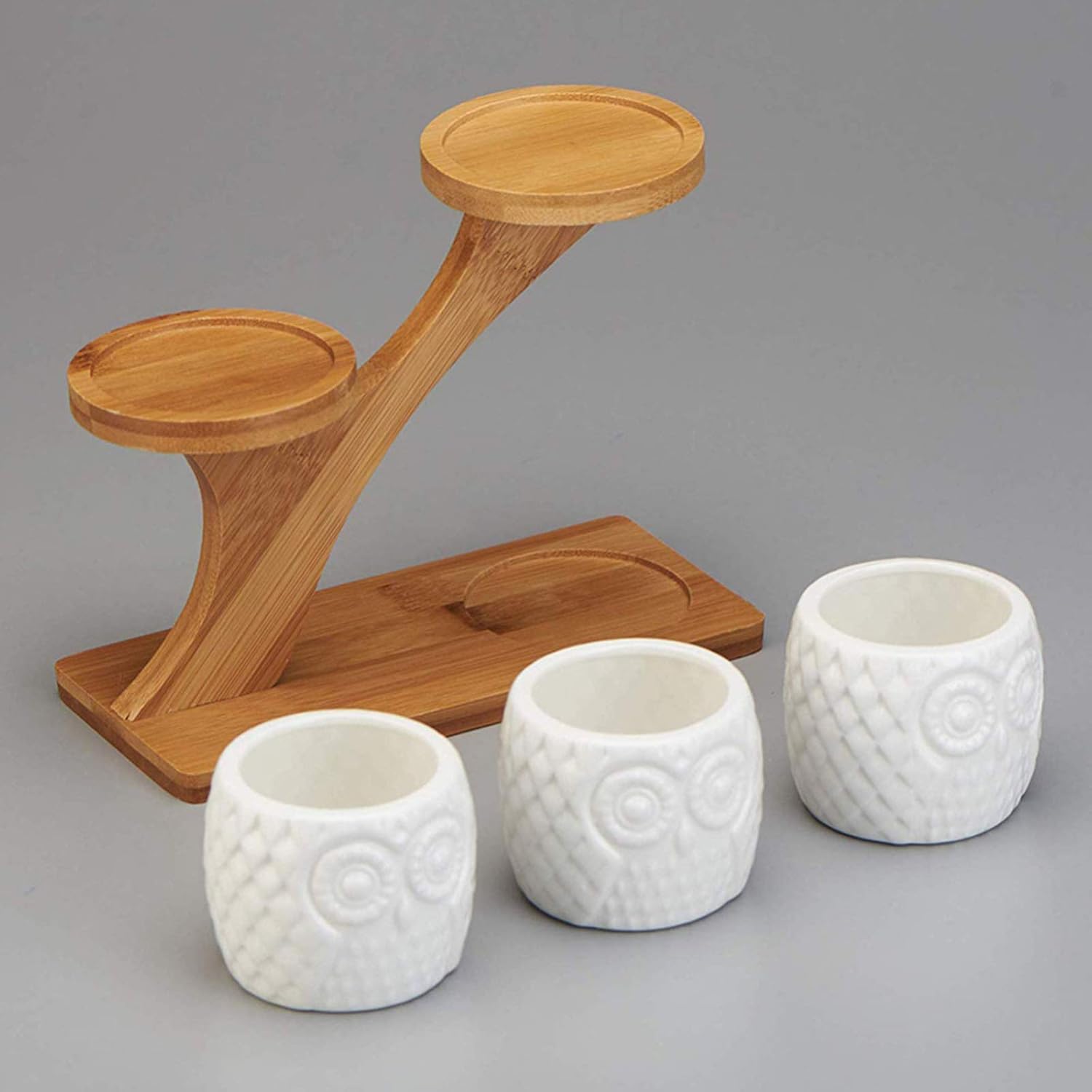 Plant Stand Bamboo 2-Tier with Branch Design | Display