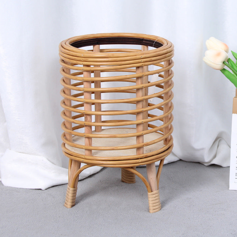 Plant Stand with Rattan Basket Design | Indoor & Garden