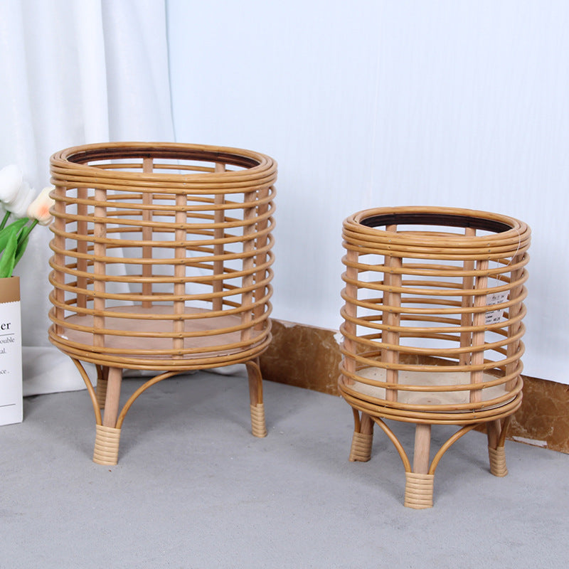 Plant Stand with Rattan Basket Design | Indoor & Garden
