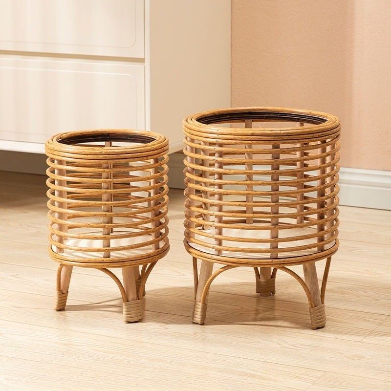Plant Stand with Rattan Basket Design | Indoor & Garden