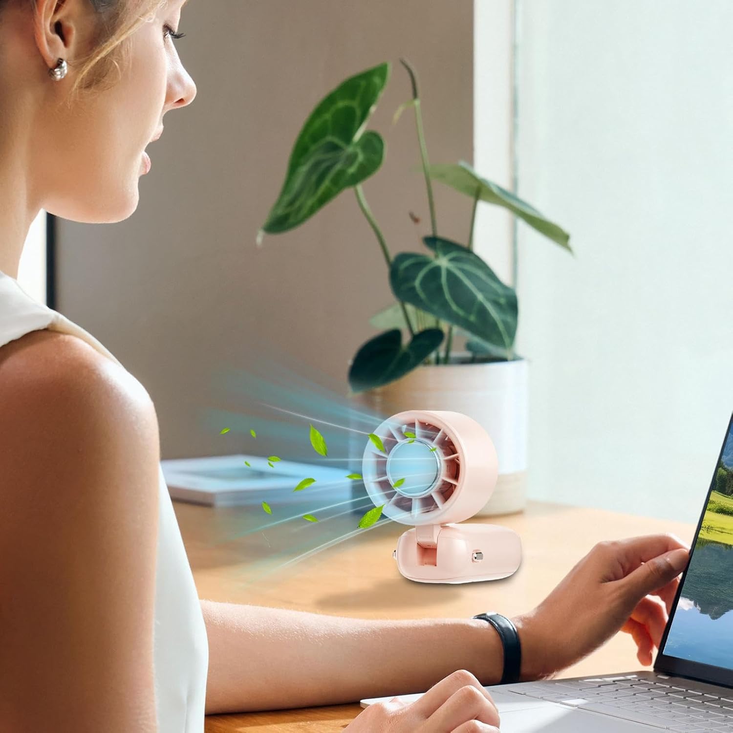 Portable Fan Handheld with Bendable Stand | Rechargeable