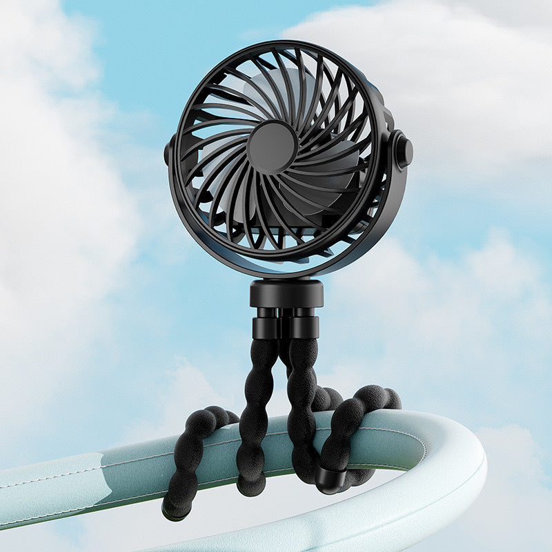 Portable Fan Stroller Clip-On with Tripod | Rechargeable
