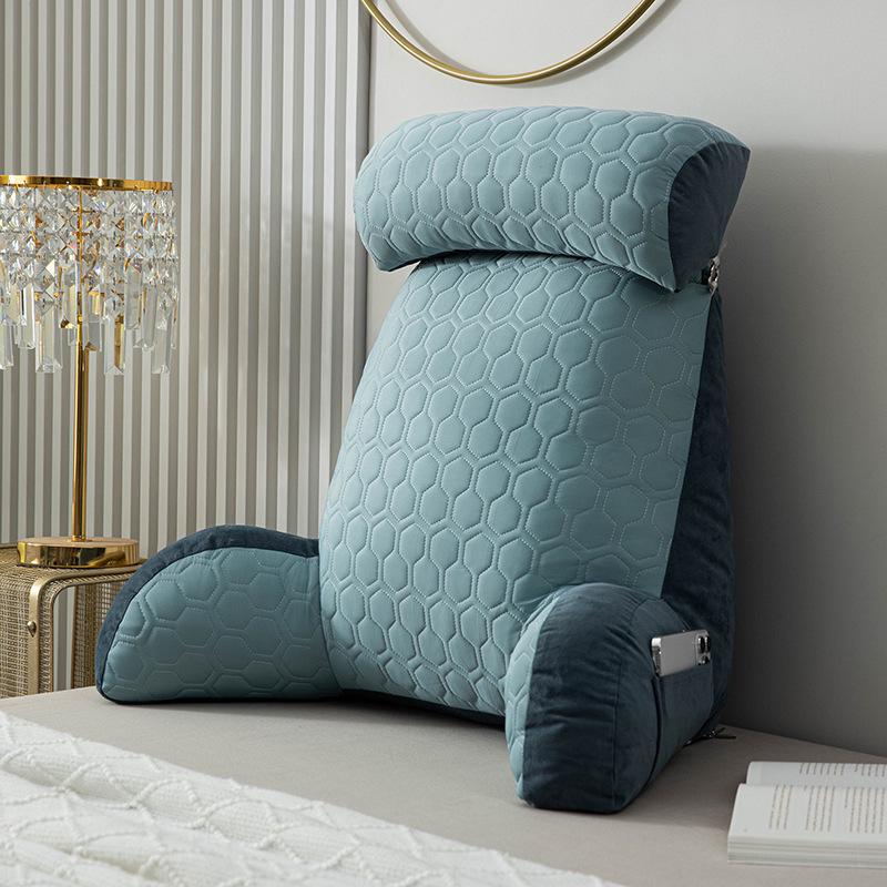 Pregnancy Pillow with Armrest & Pocket | Bed & Reading