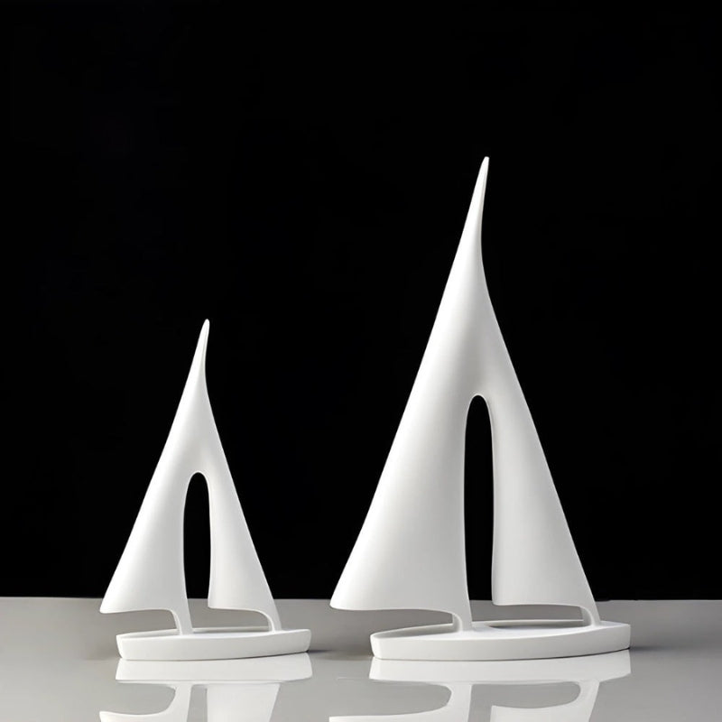 Sailboat Sculpture Gift Decor for Shelf | Modern