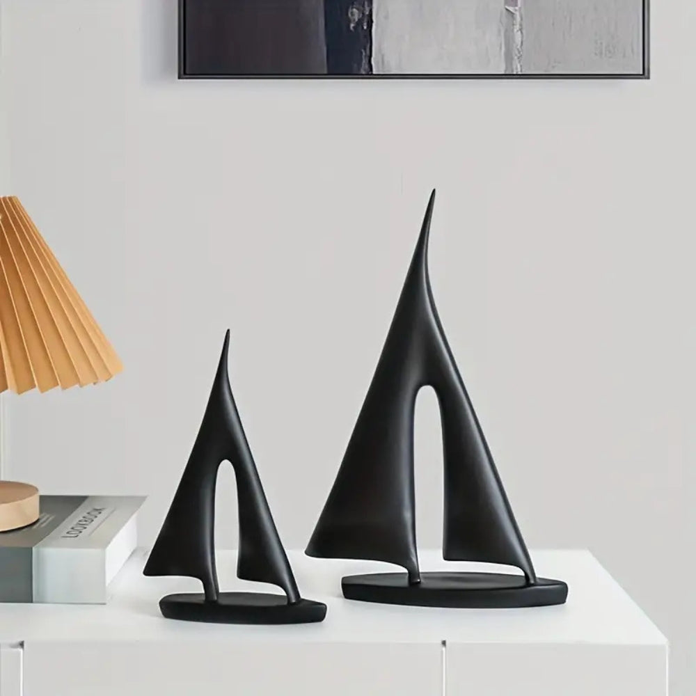 Sailboat Sculpture Gift Decor for Shelf | Modern