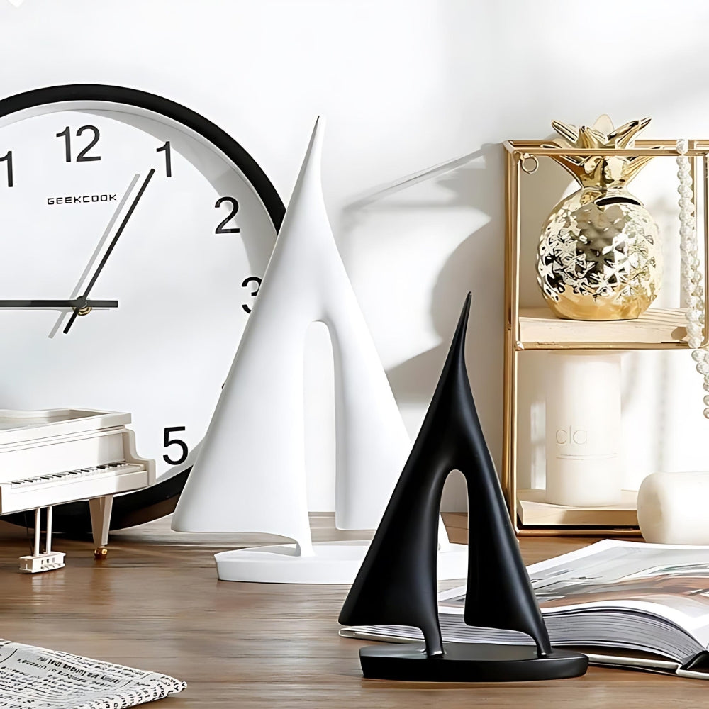 Sailboat Sculpture Gift Decor for Shelf | Modern