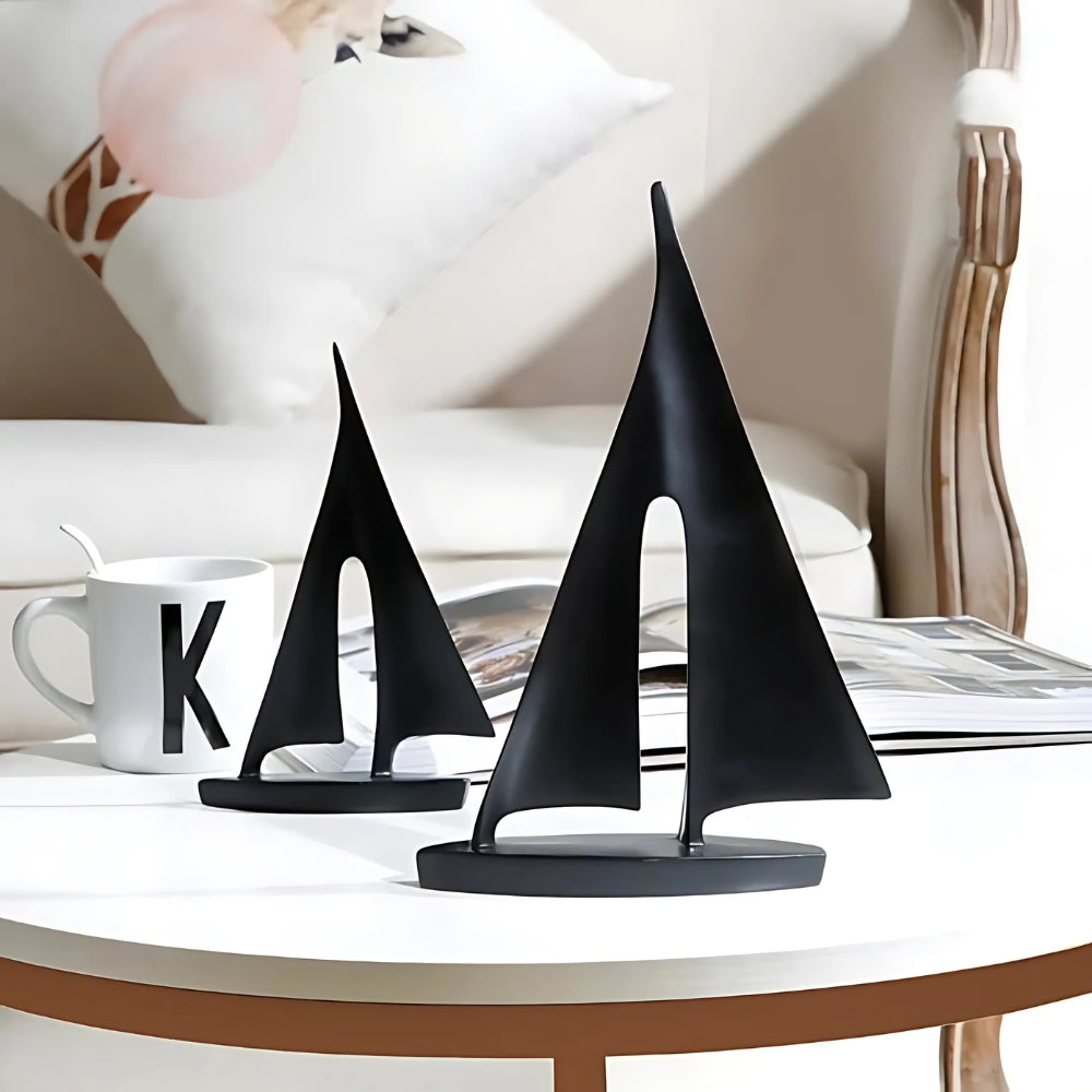Sailboat Sculpture Gift Decor for Shelf | Modern