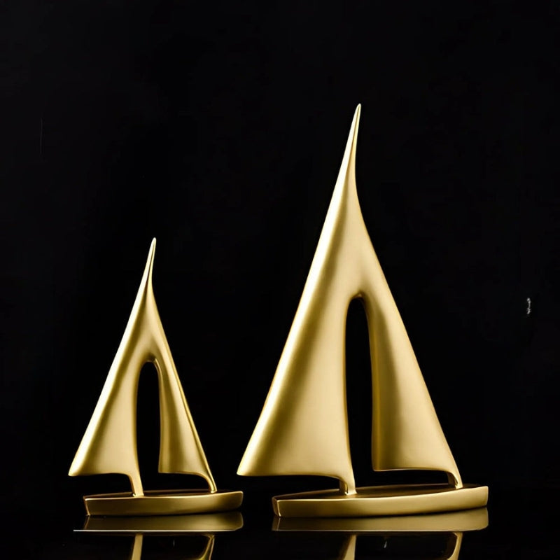 Sailboat Sculpture Gift Decor for Shelf | Modern