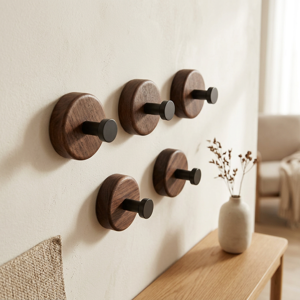Scandinavian Walnut Wood | Wall Hook