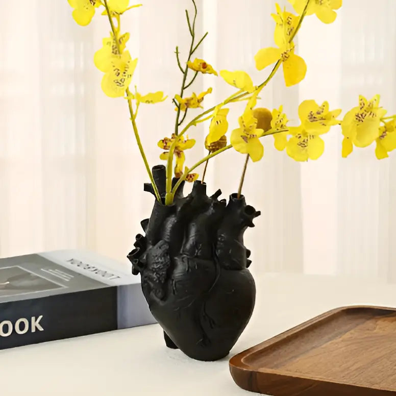 Sculptural Heart Vase for Living Room | Anatomical Design