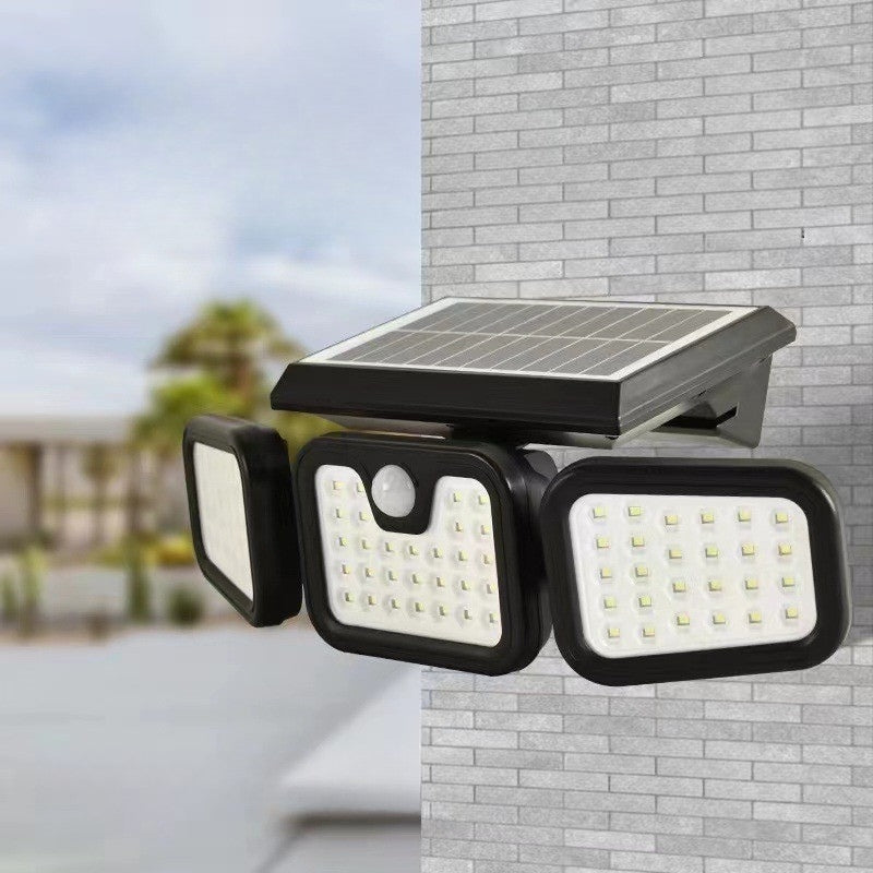 Security Light Solar 3-Head with Motion Sensor | Wall Mount