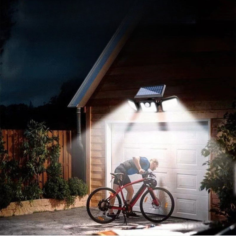 Security Light Solar 3-Head with Motion Sensor | Wall Mount