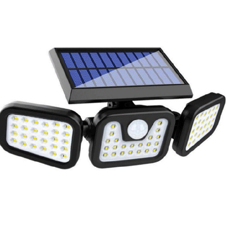 Security Light Solar 3-Head with Motion Sensor | Wall Mount