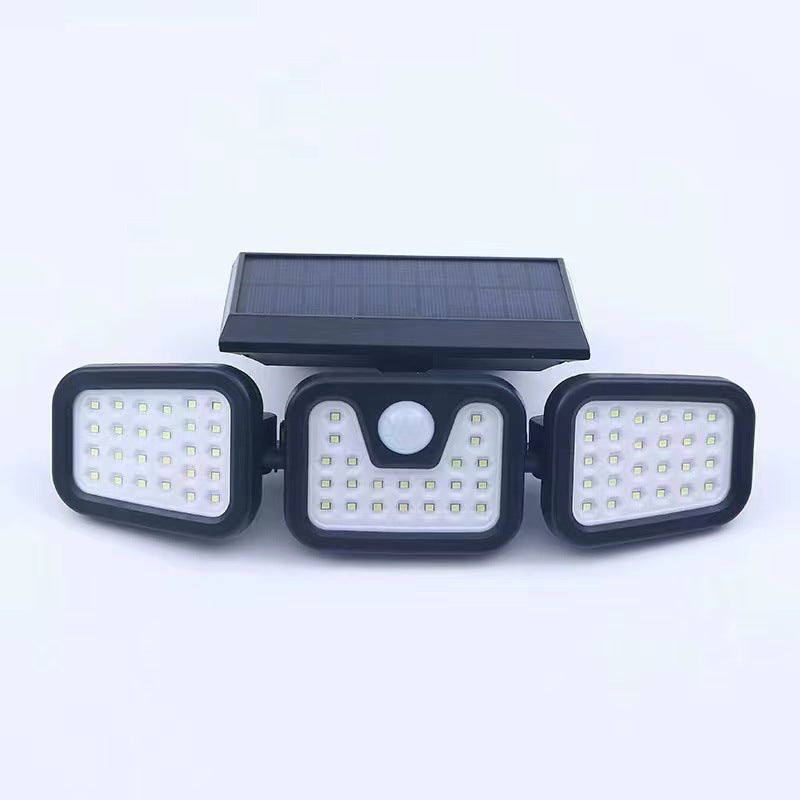 Security Light Solar 3-Head with Motion Sensor | Wall Mount
