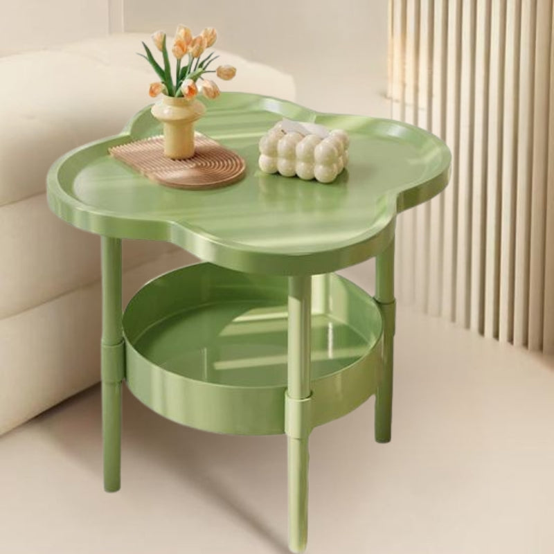 Side Table Flower Shape 2-Tier with Storage | Living Room