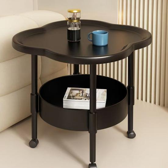 Side Table Flower Shape 2-Tier with Storage | Living Room