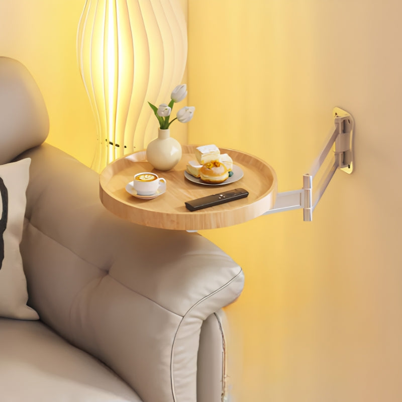 Side Table Wall Mounted Folding Round | Swing Arm