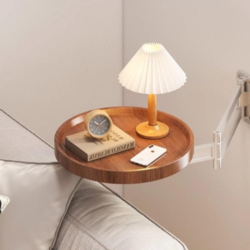 Side Table Wall Mounted Folding Round | Swing Arm