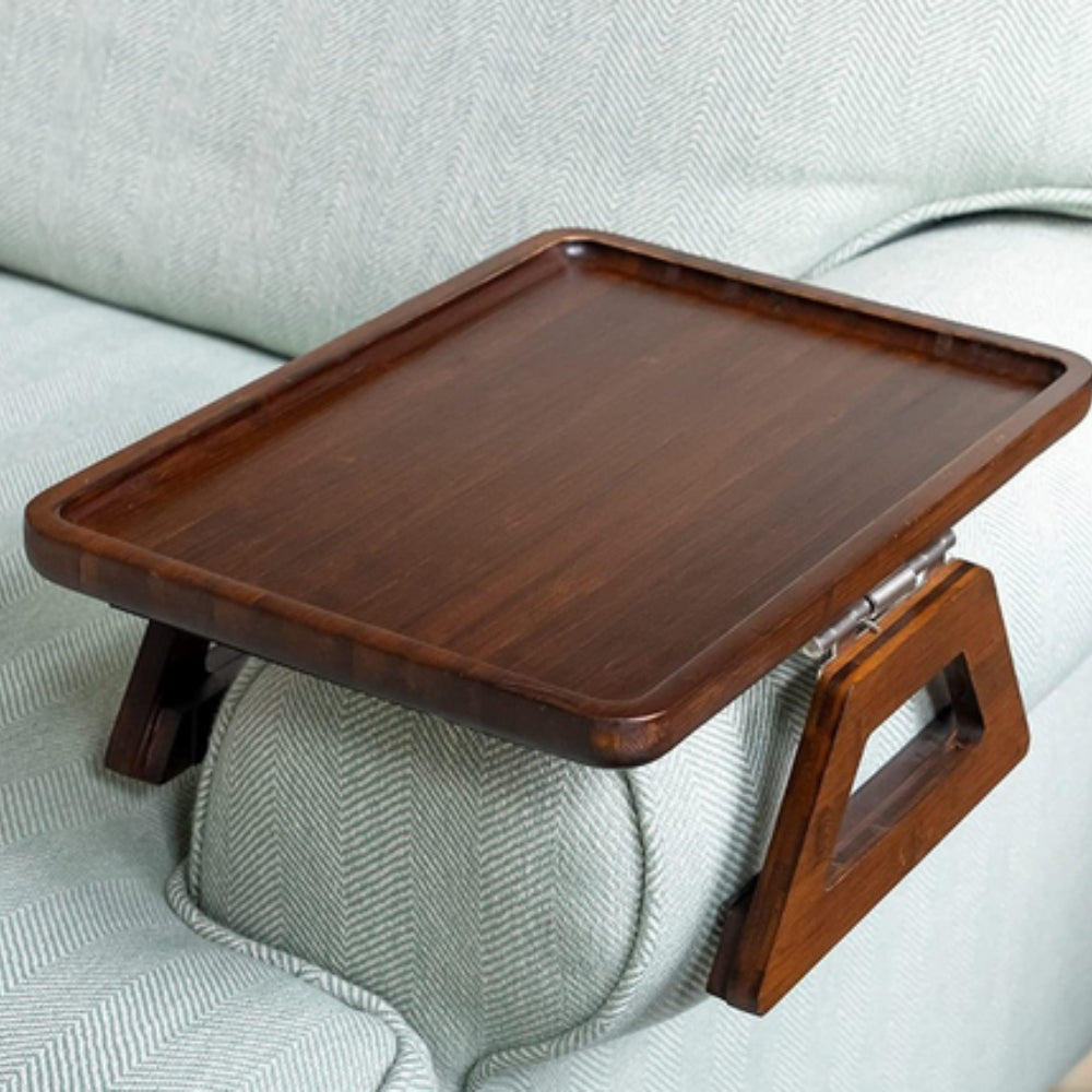 Side Tables Sofa Arm Tray with Clip-On Legs | Foldable